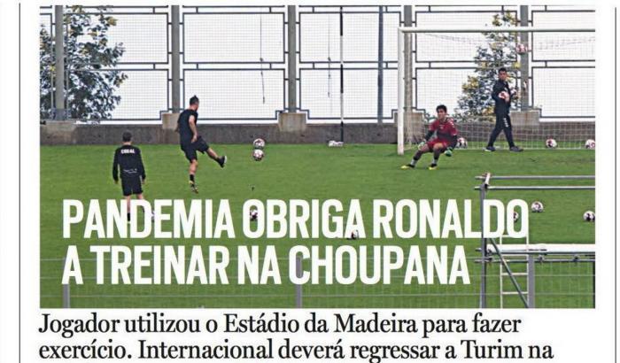 Cristiano Ronaldo non conosce pause: si allena da solo a Madeira