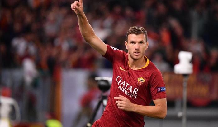 Roma Sampdoria 2-1: Gabbiadini illude la Samp. Super Dzeko la condanna con una doppietta