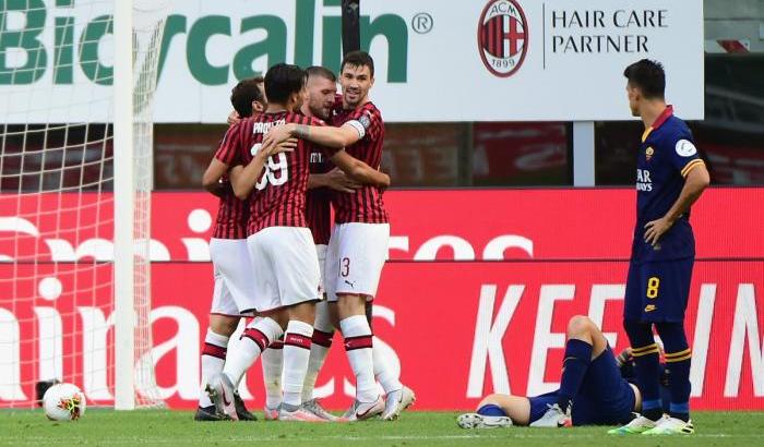 Milan-Roma: Rebic e Calhanoglu mettono al tappeto i giallorossi