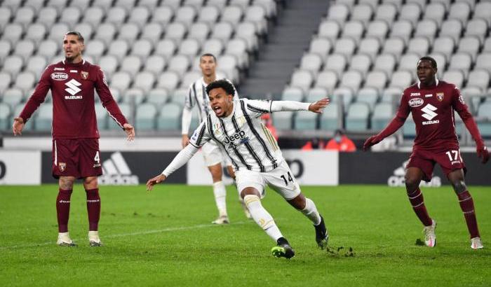 Juventus-Torino 2-1, la Mole è bianconera: Bonucci e McKennie firmano la rimonta e il secondo posto