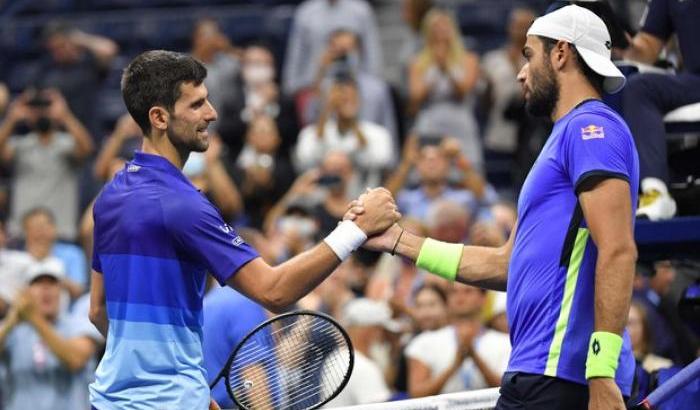 Negli States finisce come a Wimbledon: Berrettini sconfitto da Djokovic ai quarti di finale degli Us Open