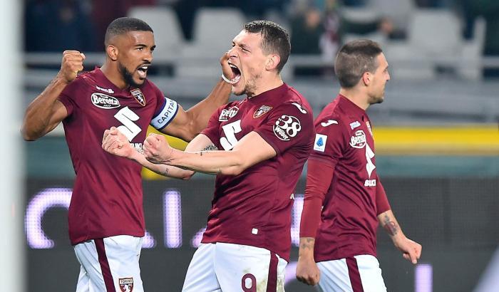 Il Torino domina su una Sampdoria inesistente: 3-0 e blucerchiati in ritiro